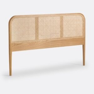 Tête de lit en bois de hêtre et cannage naturalis