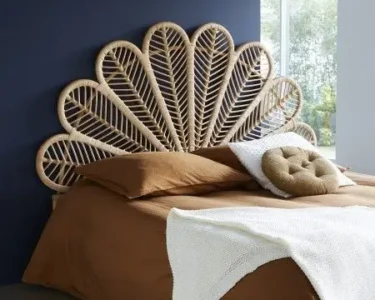 Tête de lit en rotin palmier