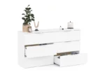 Commode white 6 tiroirs