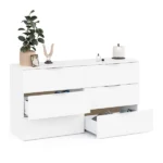Commode white 6 tiroirs