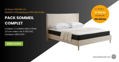 Pack Sommeil Complet LIt, matelas et oreillers. Literie Algérie