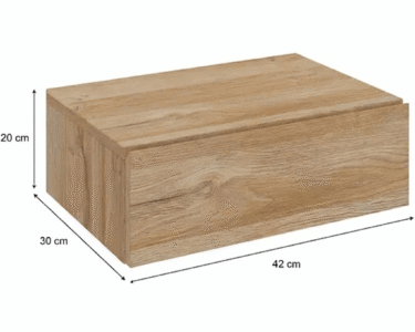 Table de nuit suspendue